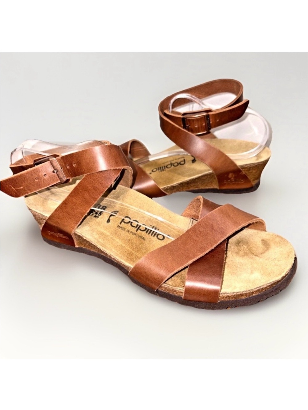 Birkenstock Papillio Lola Sandals 38 7 Leather
Cris Cross Wedge comfort cork